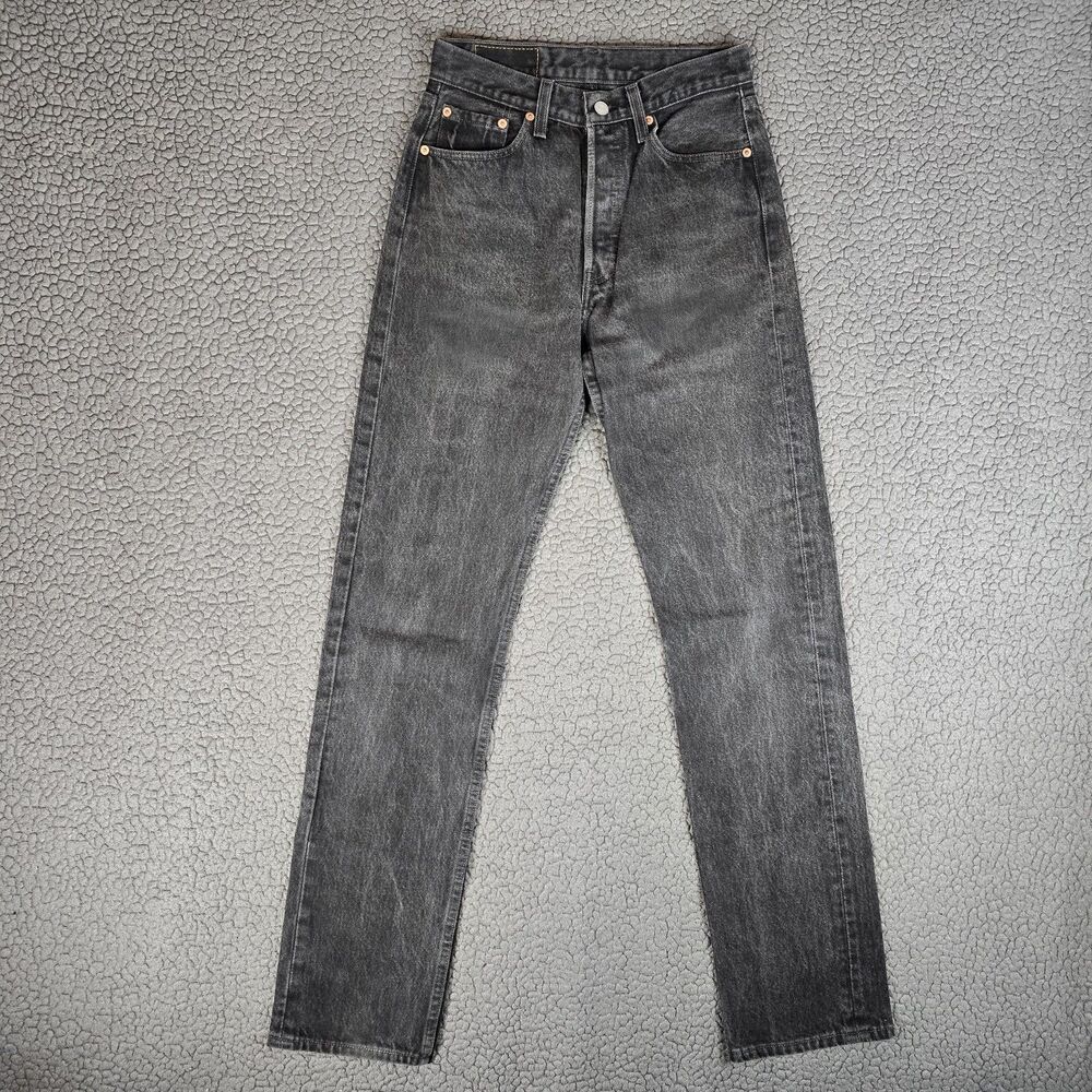 Vintage Levi's 501 Womens 28x34 Black High Rise 1995 90s 544 Made In USA
